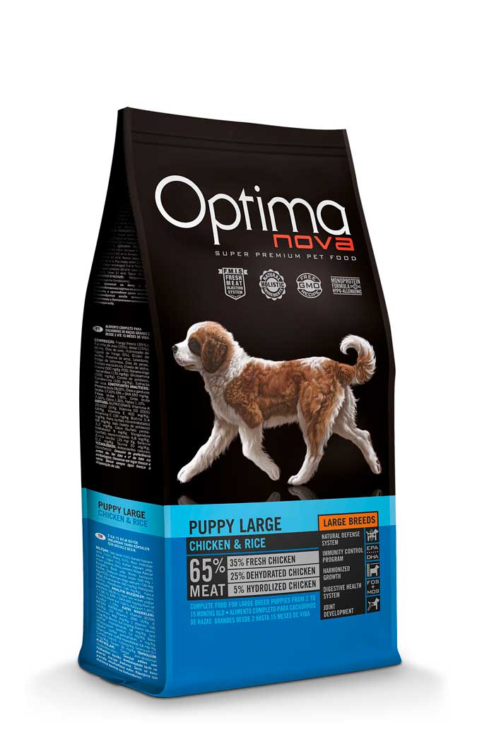 Optima puppy hot sale dog food